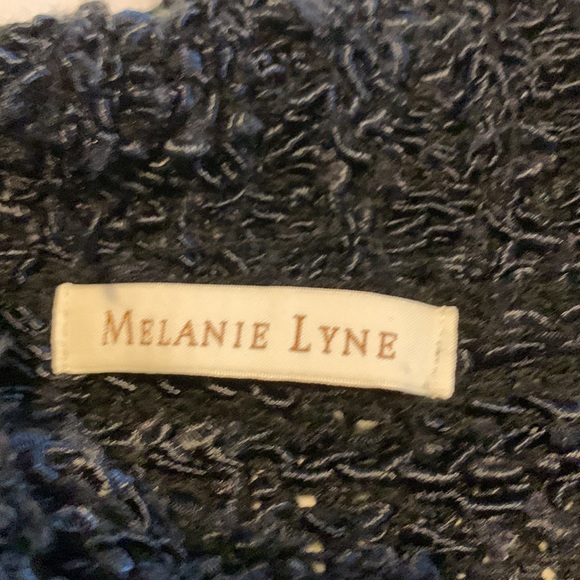 Melanie Lyne Sweater,  Black, long sleeves, high low length, L. - Picture 10 of 11